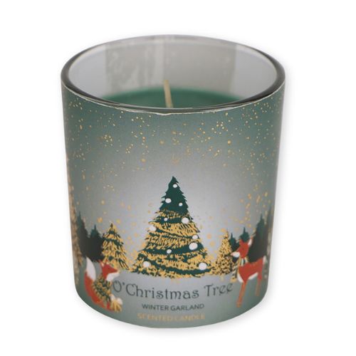O' Christmas Tree Winter Garland Scented Jar Candle 4oz Candles FabFinds   