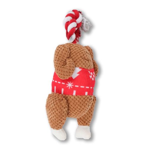 Christmas Turkey Rope Dog Play Toy Dog Toy Paws Behavin' Badly   