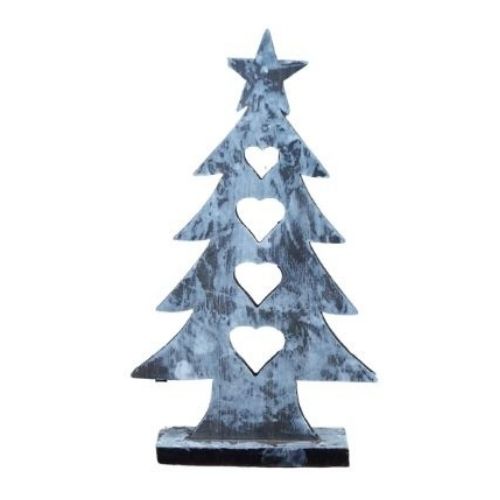 Rustic Wooden Tree Decoration 21cm Festive Christmas Decorations The Satchville Gift Company   