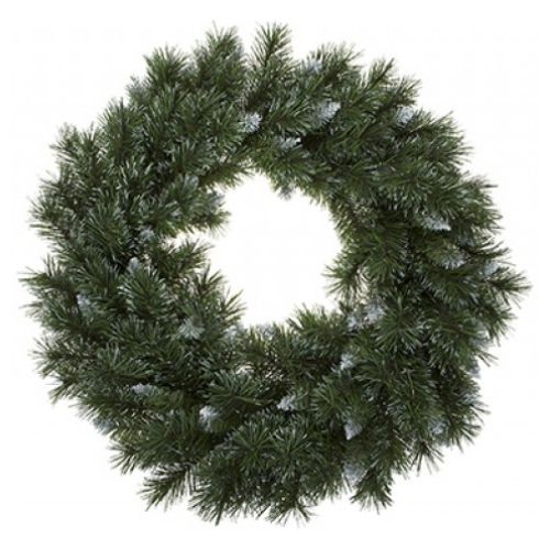 Large Artifical Christmas Wreath Snowy Tips 16" Christmas Garlands, Wreaths & Floristry Snow White   