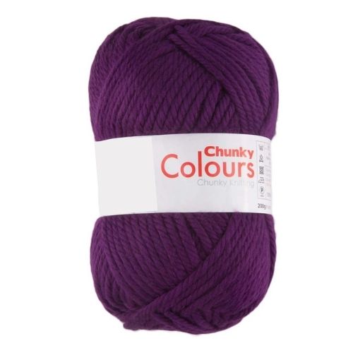 Chunky Colours Chunky Knitting Yarn Assorted Colours 200g Knitting Yarn & Wool FabFinds Purple  