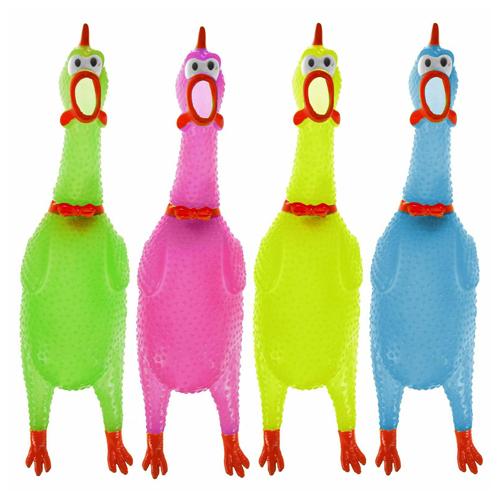 Pet Touch Clucking Chicken Dog Toy Assorted Colours Dog Toys Pet Touch   