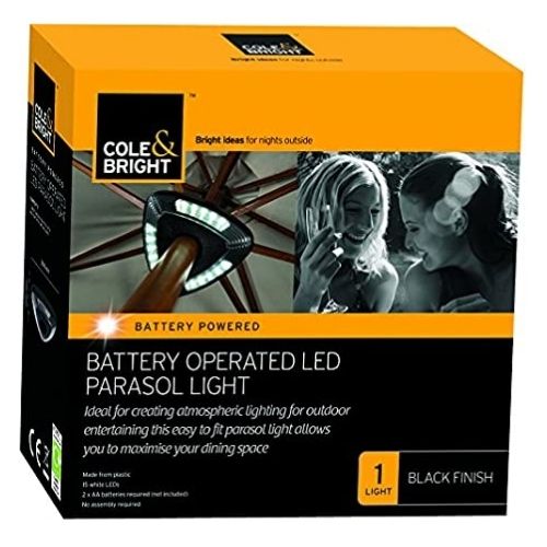 Cole & Bright Battery Operated LED Parasol Light Garden Lights Cole & Bright   