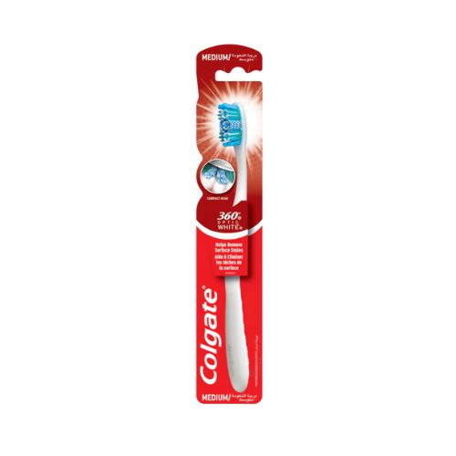 Colgate 360 Optic White Toothbrush Medium Toothbrushes Colgate   