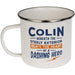 Enamel Personalised Coffee Mug Colin Mugs FabFinds   