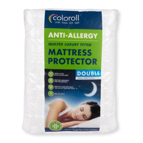 Coloroll Bedding Coloroll Anti-Allergy Mattress Protector Double - FabFinds