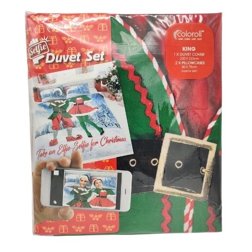Coloroll Bedding Coloroll Christmas Elfie Selfie Duvet Set — FabFinds