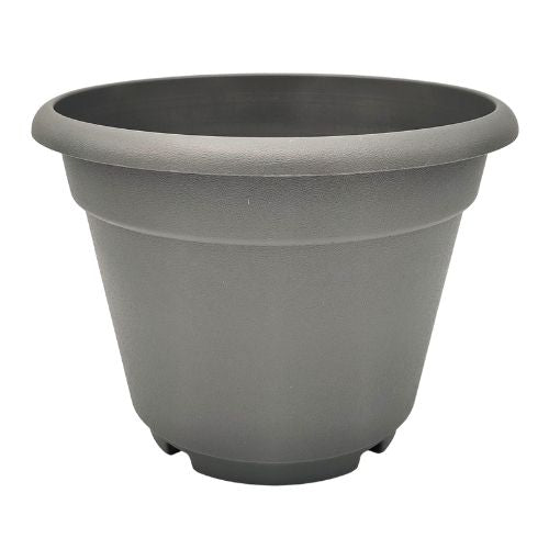 Garden Essentials Round Bell Plant Pot 22cm Assorted Colours Plant Pots & Planters Garden Essentials Grey  