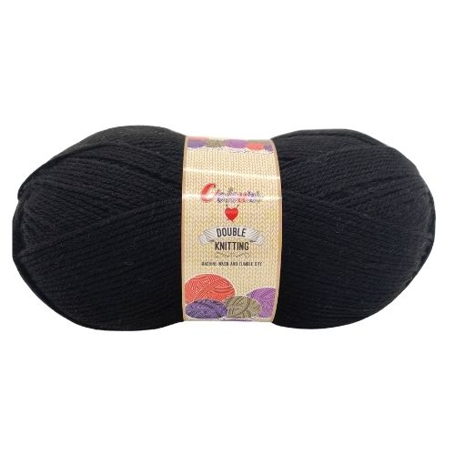 Colours Double Knitting Yarn 150g Assorted Colours Knitting Yarn & Wool FabFinds Black  