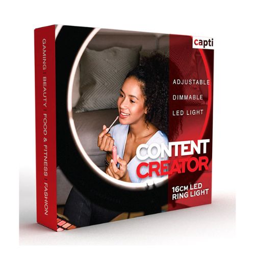Capti Content Creator LED Ring Light 16cm - FabFinds