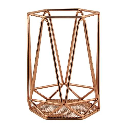 Metallic Collection Geometric Utensil Holder 16cm Kitchen Storage Metallic Collection Rose Gold  