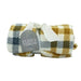 Cosy Ochre and White Checkered Fleece Throw 130cm x 150cm Throws & Blankets FabFinds   