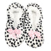 Ladies Cosy Toes Slippers White & Black Spots Slippers Love to Laze   
