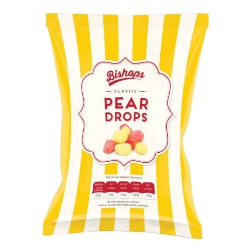 Bishop's Pear Drop Sweets 150g Sweets, Mints & Chewing Gum Bishop's   