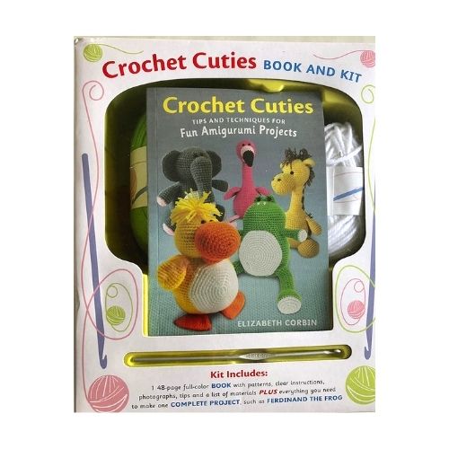 Crochet Cuties Ferdinand The Frog Book And Kit Arts & Crafts Mud Puddle   