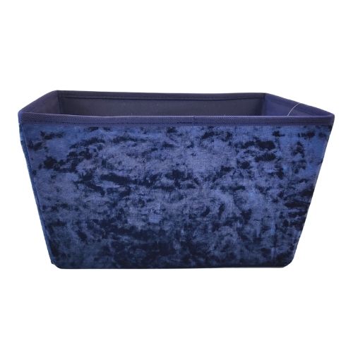 Home Collection Crushed Velvet Storage Basket Storage Baskets FabFinds   