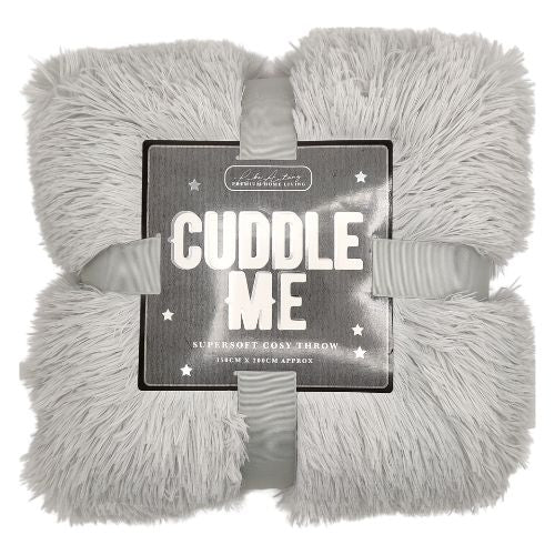 Cuddle Me Throw Silver Throw 150cm x 200cm Throws & Blankets FabFinds   