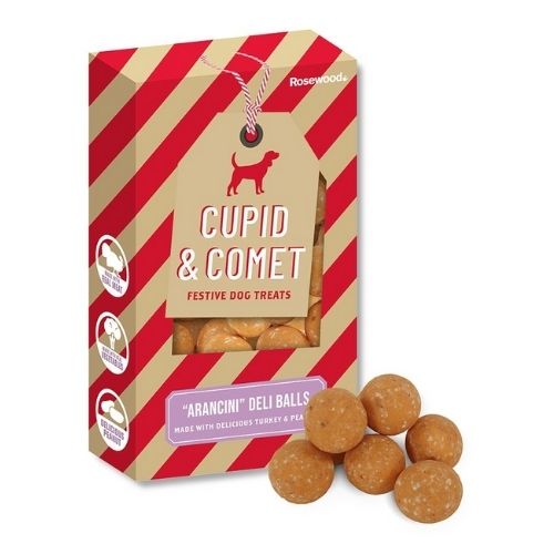 Cupid & Comet Festive Arancini Deli Ball Dog Treats Christmas Gifts for Dogs Cupid & Comet   