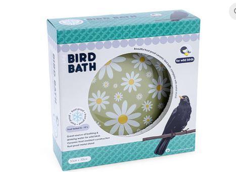 Petface Ceramic Garden Wild Bird Bath - Daisy Bird Baths Petface   