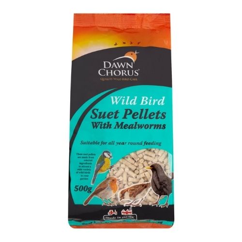 Dawn Chorus Wild Bird Suet Pellets Mealworms 500g Bird Food & Seeds Dawn Chorus   