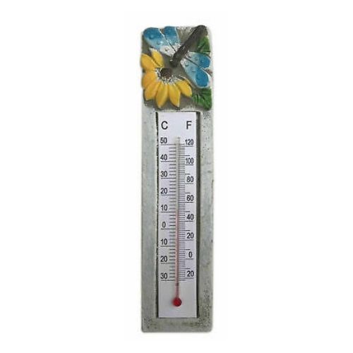 Slim Decorative Garden Thermometer Assorted Designs Garden Decor PMS Blue Dragonfly  