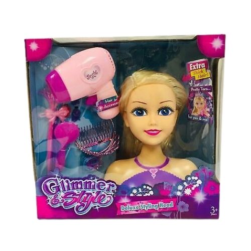 Glimmer & Style Deluxe Hair Styling Playset Toys FunVille   