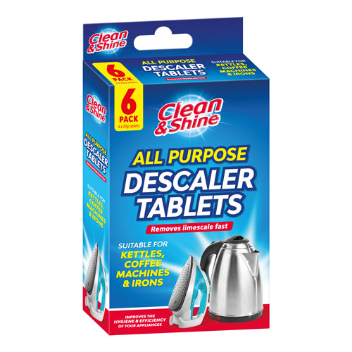Clean & Shine All Purpose Descaler Tablets 6 Pack Limescale Removers Clean & Shine   
