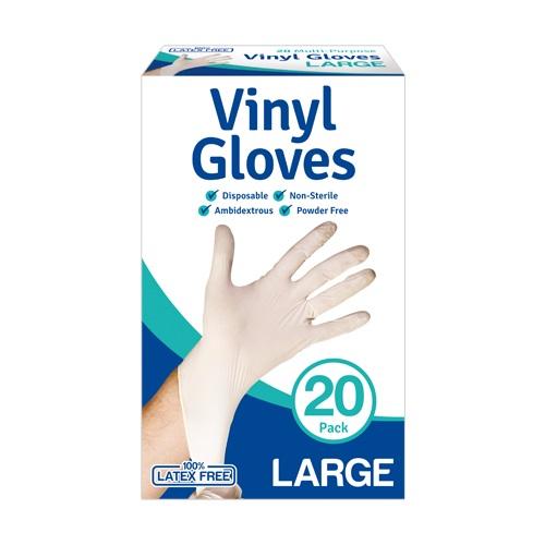 Disposable Multipurpose Vinyl Gloves 20's Hygiene Gloves FabFinds   