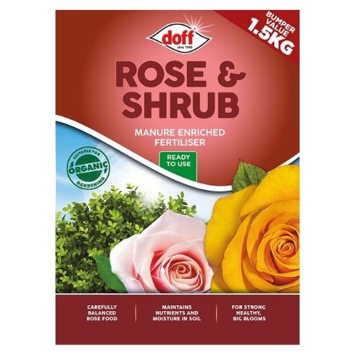 Doff Rose & Shrub Manure Enriched Fertiliser 1.5kg Lawn & Plant Care doff   