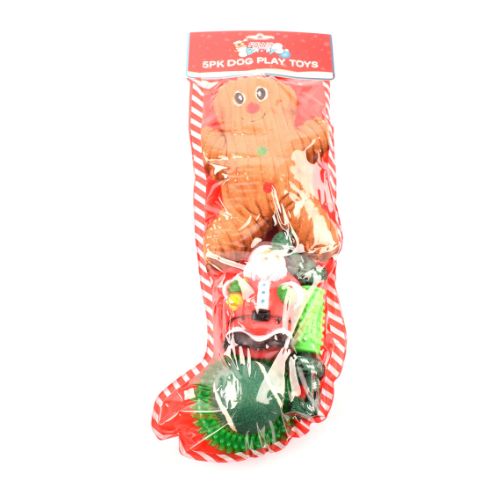 Paws Behavin' Badly Stocking Dog Toys 5 Pk Assorted Christmas Gifts for Dogs FabFinds   