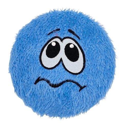 The Pet Hut Disk Squeaky Face Plush Dog Toy Dog Toys The Pet Hut Sad Blue Face  