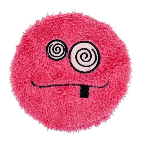 The Pet Hut Disk Squeaky Face Plush Dog Toy Dog Toys The Pet Hut Pink Dizzy Face  