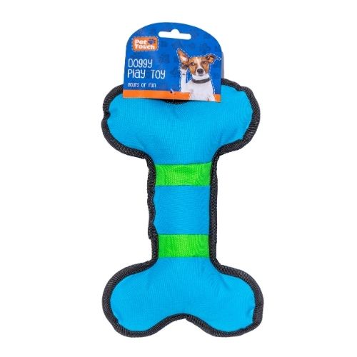 Pet Touch Doggy Play Toy Assorted Colours & Styles Dog Toys Pet Touch Blue bone  