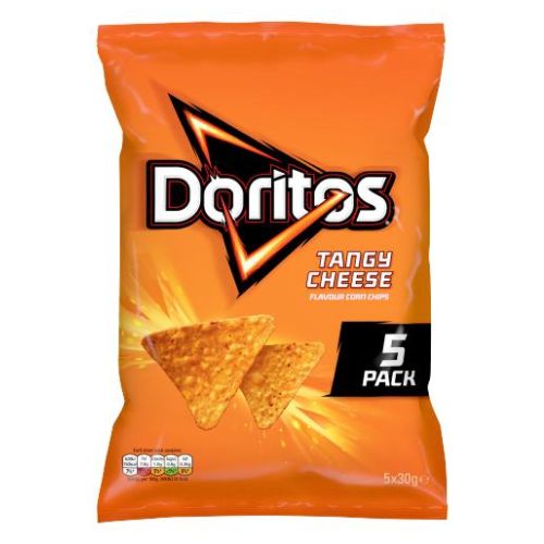 Doritos Tangy Cheese Tortilla Chips 5 Pack Crisps, Snacks & Popcorn walkers   