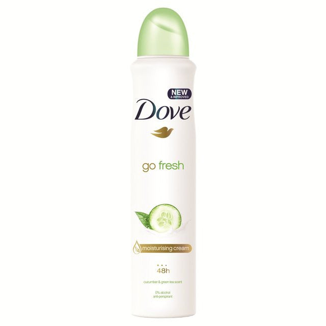 Dove Go Fresh Cucumber Deodorant Aerosol 250ml Deodorant & Antiperspirants dove   