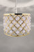 Metal Lattice Pattern Droplet Light Shade Assorted Colours Home Lighting FabFinds Gold  