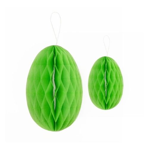 Easter Egg Honeycomb Decorations 2 Pk Easter Gifts & Decorations FabFinds Green  