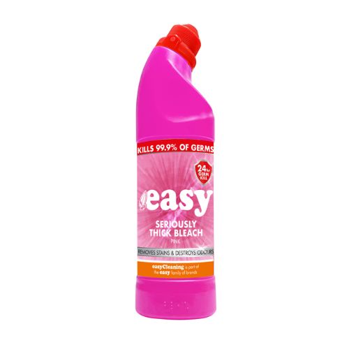Easy Seriously Thick Bleach Pink 750ml Toilet Cleaners Easy   
