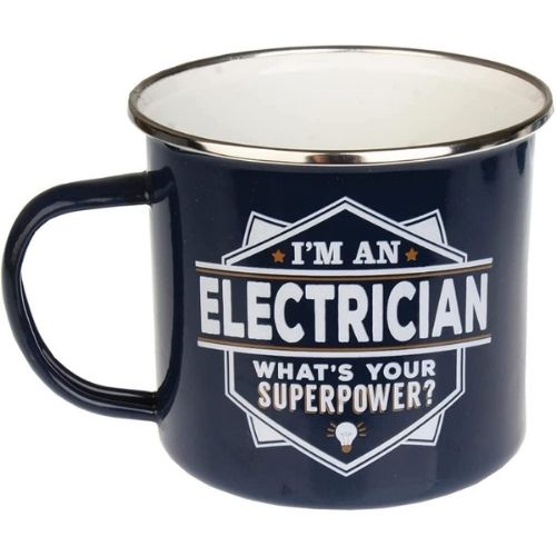 Enamel Personalised Coffee Mug Electrician Mugs FabFinds   