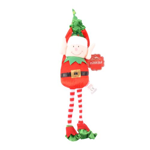 Plush Hanging Christmas Elf Assorted Colours Christmas Decorations FabFinds Red  