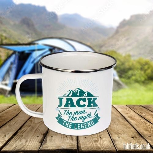 Enamel Personalised Coffee Mug Jack Mugs FabFinds   