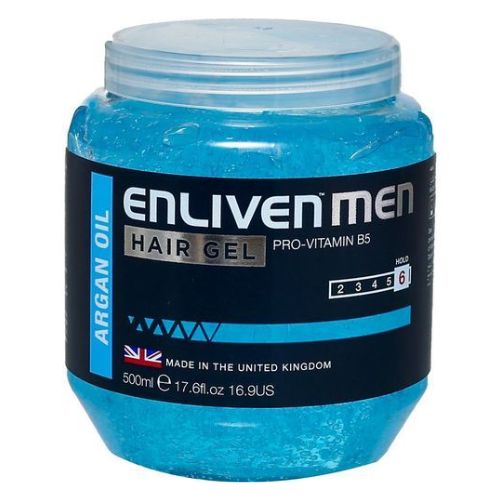 Enliven Men Hair Gel Pro Vitamin B5 Argan Oil 500ml Hair Styling Enliven   