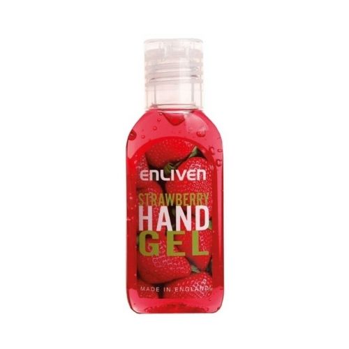 Enliven Strawberry Hand Gel Sanitiser 50ml Hand Sanitiser & Wipes Enliven   