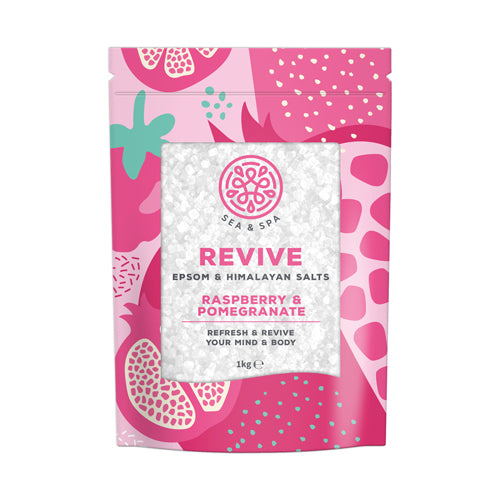 Revive Raspberry Revive Raspberry & Pomegranate Epsom & Himalayan Salts 1kg - FabFinds