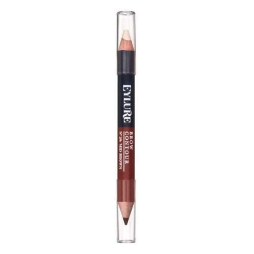 Eylure Brow Contour Duo Pencil Assorted Colours Eyebrows eylure Medium Brown  