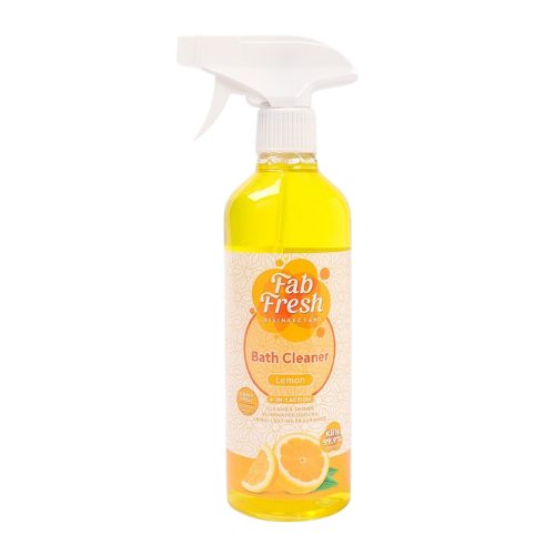 Fab Fresh Bath Cleaner Disinfectant Spray Lemon 500ml Bathroom & Shower Cleaners Fab Fresh   