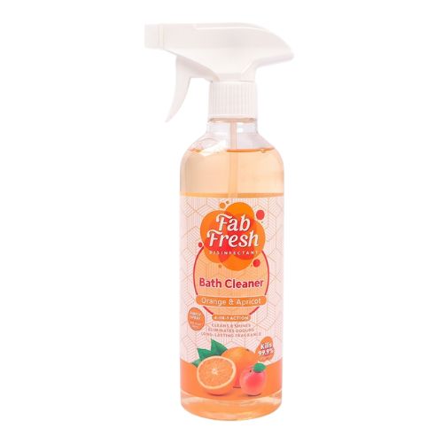 Fab Fresh Bath Cleaner Disinfectant Orange & Apricot 500ml Bathroom & Shower Cleaners Fab Fresh   