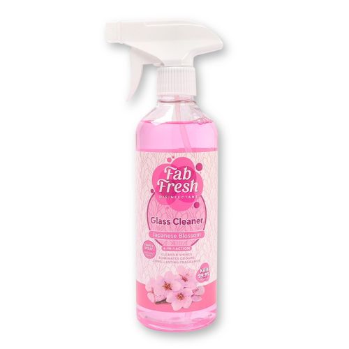 Fab Fresh Glass Cleaner Disinfectant Spray Japanese Blossom 500ml Glass & Window Cleaners Fab Fresh   