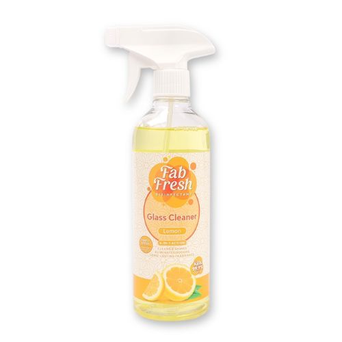 Fab Fresh Glass Cleaner Disinfectant Spray Lemon 500ml Glass & Window Cleaners Fab Fresh   