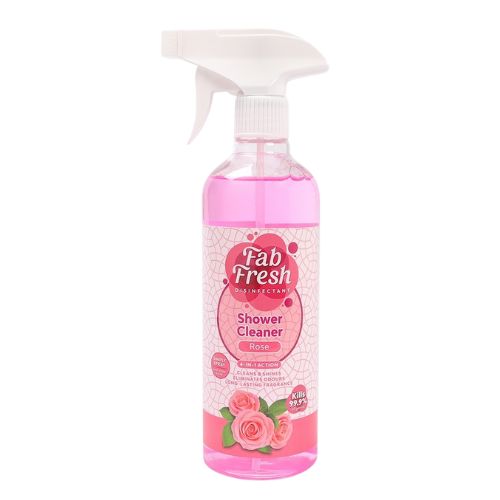 Fab Fresh Shower Cleaner Disinfectant Spray Rose 500ml Bathroom & Shower Cleaners Fab Fresh   